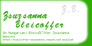 zsuzsanna bleicoffer business card